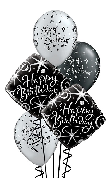 (image for) Elegant Sparkles + Swirls Birthday Bouquet - Click Image to Close