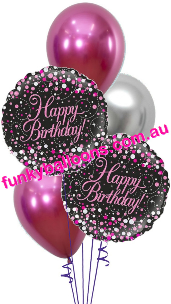 (image for) Happy Birthday Fizz Pink Bouquet