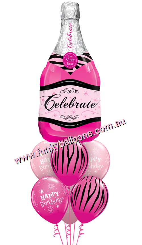 (image for) Pink Champagne Birthday Bouquet