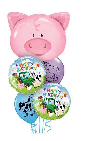 Playful Pig Happy Birthday Bouquet